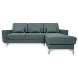 VitaliSpa Ecksofa Schlafsofa Boxspringsofa York in blau von VitaliSpa