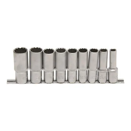 BGS Steckschlüssel-Einsatz-Satz Zwölfkant, tief - Werkzeug-Sets mit robustem Chrom-Vanadium-Stahl, ideal für professionelle Anwendungen und langlebige Nutzung.