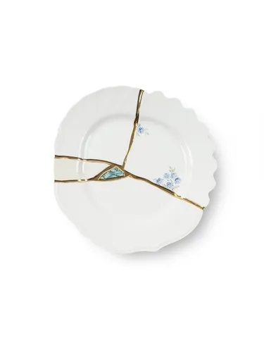 Fruchtplatte Seletti Kintsugi Porzellan N 3ART 09603 in gold von Seletti