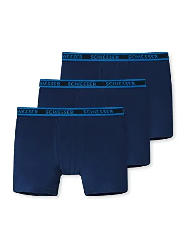 Schiesser Jungen Unterwäsche Boxershorts - 95/5 Bio Baumwolle Größe 92 Bis 140 Organic Cotton (3er Pack), Sortiert 4_173116, 92 EU