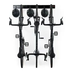 VonHaus Fahrrad Wandhalterung Set für 3 Fahrräder und 3 Helme