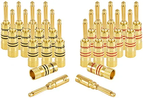 Poppstar 24x High End Bananenstecker in gold von Poppstar