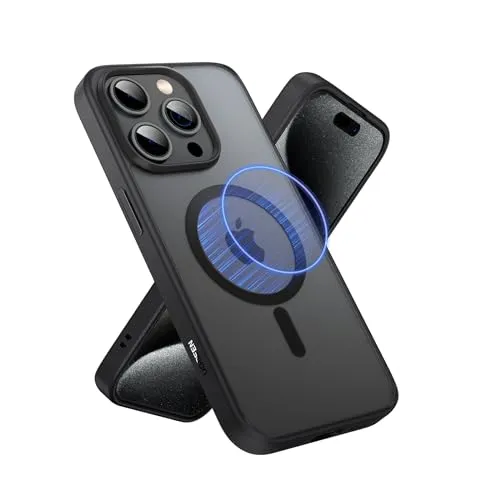 UGREEN Magnetische Handyhülle für iPhone 15 Pro Max 6,7 Zoll Kompatibel mit MagSafe, Keine Vergilbung, durchscheinende Matt Schutzhülle, Dünne Stoßfeste Handy Hülle