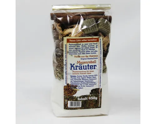 Biller Gewürz, Magenrebell Kräuter Likör Ansatzmischung für Kräuterlikör 450g