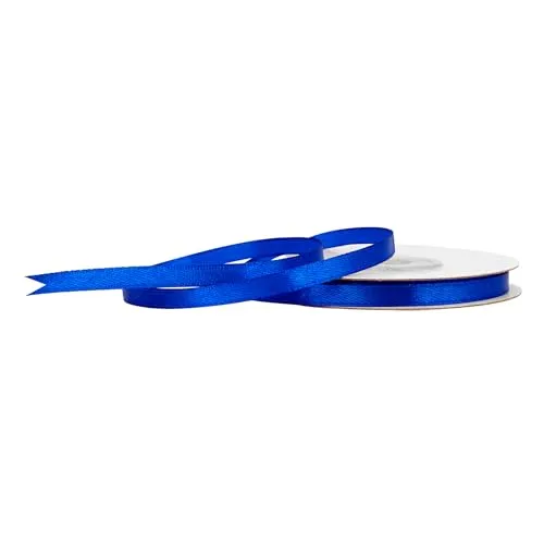 25m Rolle Satinband 6mm // Schleifenband Deko Band Dekoband Geschenkband Dekoration Hochzeit Taufe (blau 352 / königsblau/royalblau)