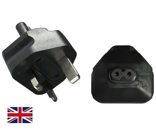 DINIC Reisestecker für England UK, 2-Pin Netzadapter, Reiseadapter