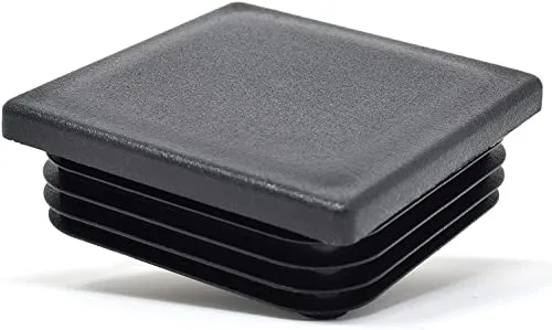 Design61 4X Vierkant Rohrstopfen Lamellenstopfen 60x60 mm mit Lamellen für Innenmaß 48-52 mm