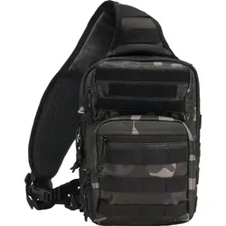 Brandit US Cooper Sling Pack Medium - Darkcamo - Gürteltasche mit hoher Polsterung für optimalen Tragekomfort und atmungsaktivem Mesh, ideal für Outdoor-Aktivitäten. Maße: 30x22x13 cm.