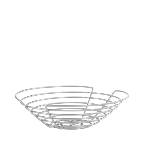 Blomus Obstschale Wires Korb L 68481 - Eleganter Metallkorb für Obst - Aufbewahrung & Organisation - Zeitloses Design aus verchromtem Stahl, ideal für eine stilvolle Präsentation von Obst und Brot mit optimaler Belüftung.