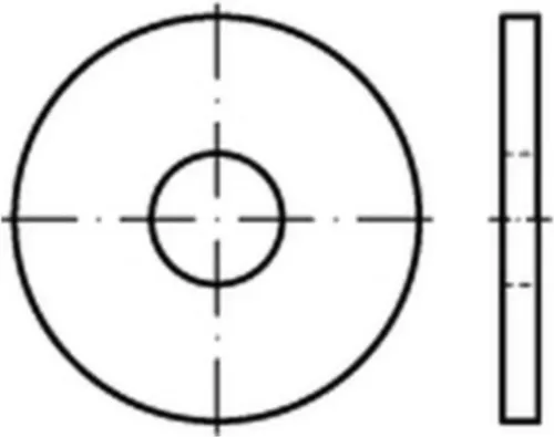 DIN 440-R Unterlegscheibe Stahl 26mm, 50 Stück - Hochwertige galvanisch verzinkte Unterlegscheiben in Form R, ideal für sichere Befestigungen und Korrosionsschutz in Bauprojekten.