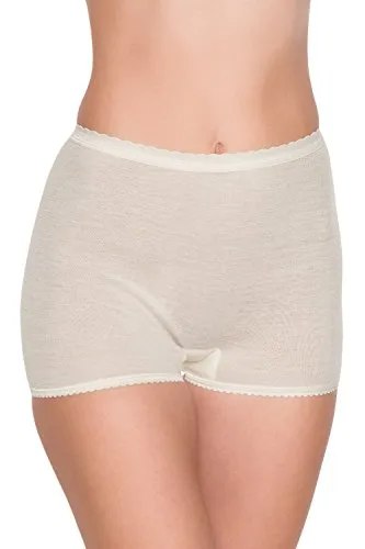 Susa Woll Pagenschlüpfer Damen Wolle I Bequeme Unterwäsche für Frauen I Elastisch, mit hohem I Gute Wärmeisolation I Slip Damen