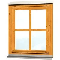 Skanholz Fenster Einzelfenster 69,1 x 82,1 cm - Fenster für Carports mit Dreh-Kipp-Funktion, Echtverglasung aus nordischer Fichte, ideal für optimale Belüftung und Lichtdurchlass.