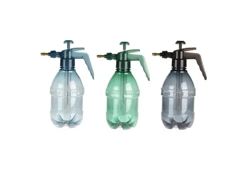 HAC24 Sprühflasche Drucksprüher Pumpsprühflasche Handsprüher Pumpsprüher, (3-tlg), Transparent 1,5 Liter mit Messingdüse