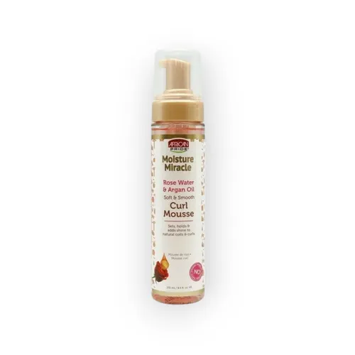 African Pride Moisture Miracle Rose Water & Argan Oil Soft & Smooth Curl Mousse