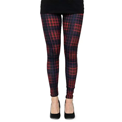 cosey - Business Line Leggings (Einheitsgröße) - Design Gitter Rot