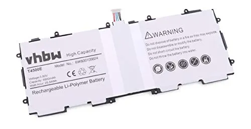 vhbw Akku kompatibel mit Samsung Galaxy Tab GT-P5213, 3 10.1, GT-P5200, GT-P5210, GT-P5220 Tablet Pad (6800 mAh, 3,8 V, Li-Polymer)