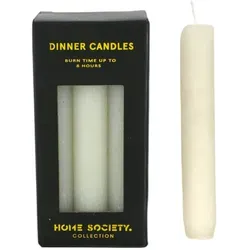Rustic Dinner Candle S offwhite 6 Stück