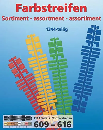 stickit Mini Stecksystem Farbstreifensortiment Standard v. 609-616, ca. 1.344 Teile Nr. 40101, im Polybeutel