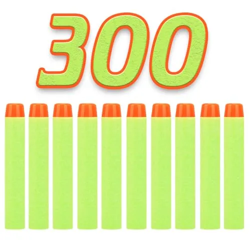 König Design Nerf Pfeile - 300 Stück Nerf Darts Nerf Munition Pfeile Dart Bullets Refill Darts Foam Pfeile für N-Strike Elite Blasters Series Hasbro Fortnite