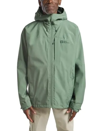 Jack Wolfskin Tempest 2L Jacket M eucalyptus (4029) XL - Funktionsjacken mit 20.000 mm Wassersäule, atmungsaktiv und ideal für Herren, die Schutz vor Wind und Regen suchen. Fair-Wear-zertifiziert für ein gutes Gewissen.