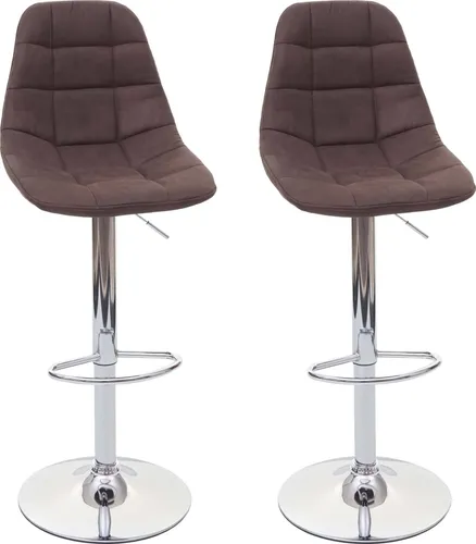 2er-Set Barhocker MCW-A67 in braun von Mendler