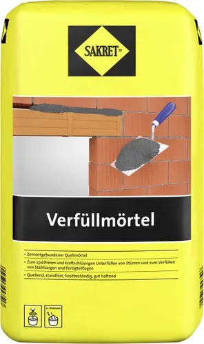 SAKRET Verfüllmörtel 10 kg Sack - Hochwertiger Verfüllmörtel für professionelle Anwendungen, ideal für den Innen- und Außenbereich, sorgt für eine stabile und langlebige Füllung.