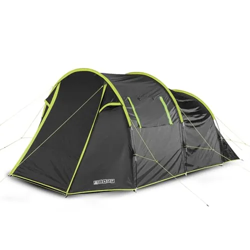 Bestlivings Tunnelzelt 4 Personen (455x260x190cm) Ultraleicht Familien Tunnelzelt mit Vorzelt wasserdicht bis 3000mm Wassersäule - Für Camping, Outdoor & Festivals - Zelt mit Lüftungsöffnungen