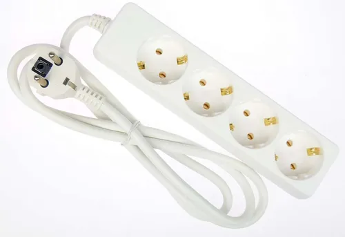 4-fach Schuko Steckdosenleiste weiss Mehrfachstecker Verlängerungskabel 1,4 m