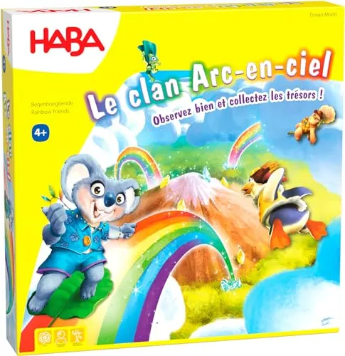HABA - Der Regenbogen-Clan – Gesellschaftsspiel – Sammelspiel und Schätzung der Entfernungen – 4 Jahre und mehr – 306176