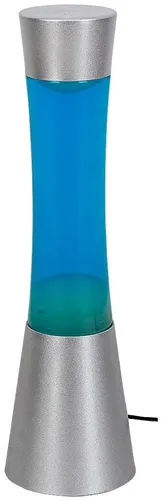 RABALUX Lavalampe MINKA - Stimmungslicht mit Glitzer - Lavalampe in blau und silber, 39,5 cm hoch, für stimmungsvolle Beleuchtung und entspannte Atmosphäre in jedem Raum.