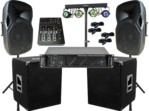 DJ PA Anlage 3600 Watt mit 15