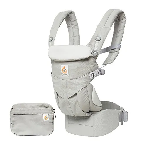 Ergobaby Omni 360 Babytrage - 4-in-1 Tragesystem, Pearl Grey - Ergonomische Babytrage für Neugeborene bis 20kg mit 4 Positionen. Optimaler Tragekomfort durch gepolsterte Gurte und Lordosenstütze. Ausgezeichnet für gesunde Hüften und Rücken.