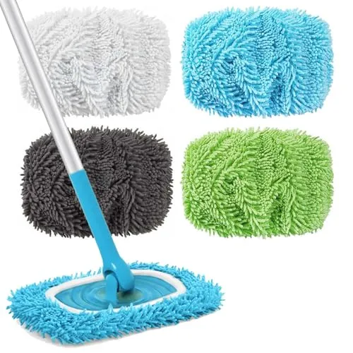 Stück Tücher, Wiederverwendbare Bodentücher, Bodenwischer,Trockene Feuchte Bodentücher Kompatibel für Sweeper Mop,Für Die Reinigung Von Hartböden, Holzböden 4