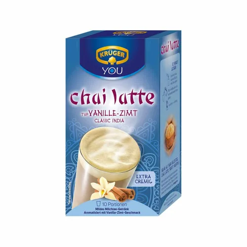 Krüger Chai Latte Classic India Vanille Zimt Milchtee Getränk 8 x 10 Beutel