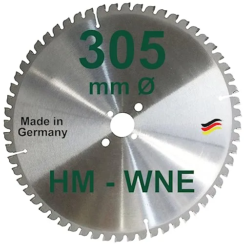 HM Sägeblatt 305 mm mit 60 Zähnen für Kreissäge - Hochwertiges Ersatzsägeblatt mit 305 mm Durchmesser und 60 W-Hartmetallzähnen. Ideal für präzise Schnitte, robust und langlebig. Perfekt für professionelle Anwendungen in der Holzverarbeitung.