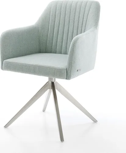 DELIFE Drehstuhl Greg-Flex Stripes Mint mit Wippfunktion