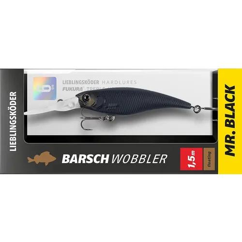 Lieblingsköder Barschwobbler Mr. Black 6cm 5,3g 1,5 m Lauftiefe