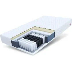 FDM Taschenfederkernmatratze 80x200 cm - Schlafzimmer Matratze mit 7 Zonen und 289 Taschenfedern pro m², antibakteriell und allergikerfreundlich, bietet perfekte Druckentlastung und optimalen Schlafkomfort.
