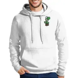 Blondie & Brownie Hoodie Yoshi Baby Patch Hoodie Mario Luigi Super Wario Peach Retro Patch Herren Kapuzenpullover Yoshi Baby Patch Retro weiß M