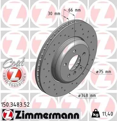 Zimmermann Bremsscheibe SPORT Z 150.3483.52