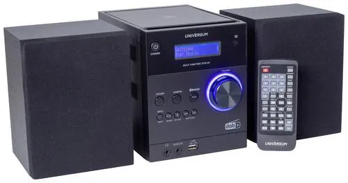 UNIVERSUM Stereoanlage MS 300-21 Black - DAB+, CD-Player und Bluetooth, vielseitig mit USB und AUX In für grenzenlosen Musikgenuss