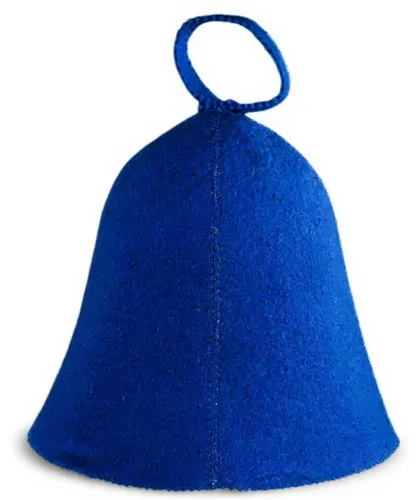 Saunahut aus Wollfilz (Blau 1005) Saunamütze mit witzigen Motiven, Filz Kopfschutz Saunakappe Filzkappe Mütze Filzhut Kappe Sauna Hut