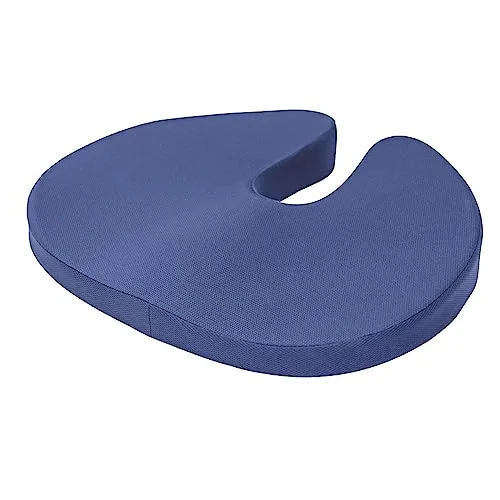 Inphysio U-förmiges Kissen - Ergonomisches Bambus-Sitzkissen für Büro und Reisen - Ergonomisches Kissen aus Memory-Schaum mit Bambuskohle, hypoallergen und feuchtigkeitsabsorbierend. Ideal zur Verbesserung der Körperhaltung und Linderung von Rückenschmerzen.