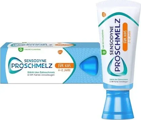 Sensodyne Proschmelz Junior 50 ML - Zahnpasta für Kinder, entwickelt von Zahnärzten. Stärkt den Zahnschmelz und schützt vor Karies und Zahnerosion.