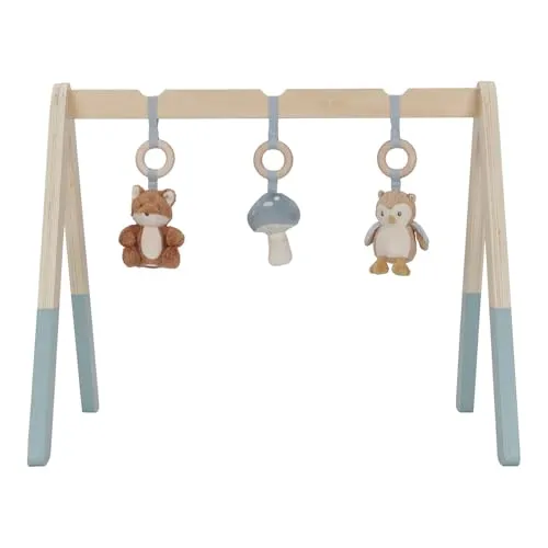 Little Dutch Baby Gym Spieltrapez Spielbogen Holz inkl. Anhänger blau - Forest Friends