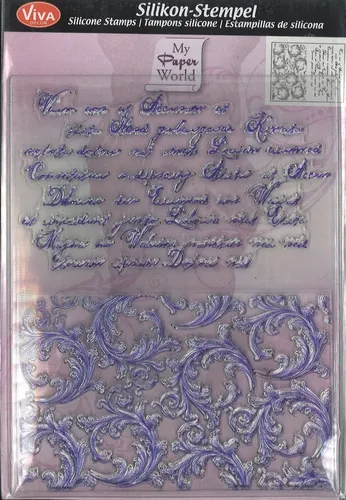 Viva Decor Silikon-Stempel - Schrift und Schnörkel 400300600