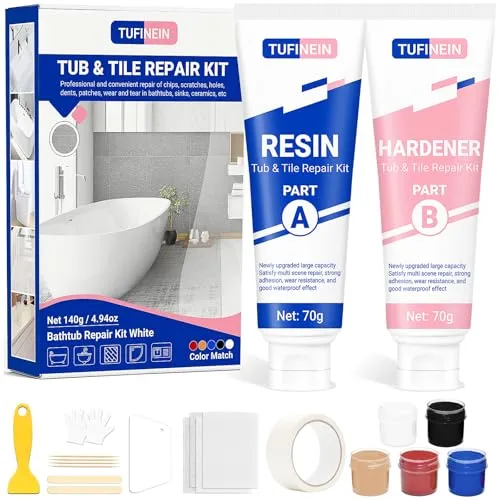 TUFINEIN Badewannen Reparaturset Weiß 140g