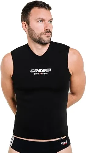 Cressi Base Layer Man 2.5mm - Tauchunterzieher Neopren 2.5mm, Schwarz, für Herren