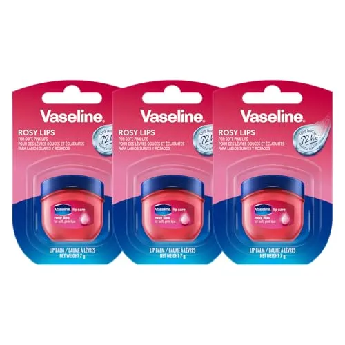 Vaseline Lip Therapy Rosy | Nährender Lippenbalsam für optimale Feuchtigkeitsversorgung (Rosy (3 Stück)