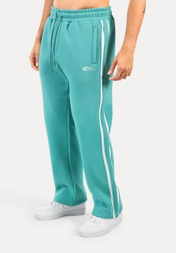 Smilodox Jogginghose Yasin, Sweathose mit Logo, Bequeme Freizeithose mit Kordelzug Seitentaschen weiße Seitenstreifen Angenehmes Material Sport Freizeit